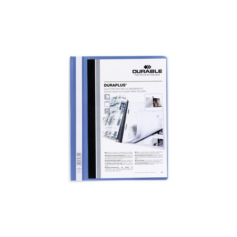 DOSSIER FASTENER DURAPLUS A4 PVC AZUL CLARO DURABLE 2579-06