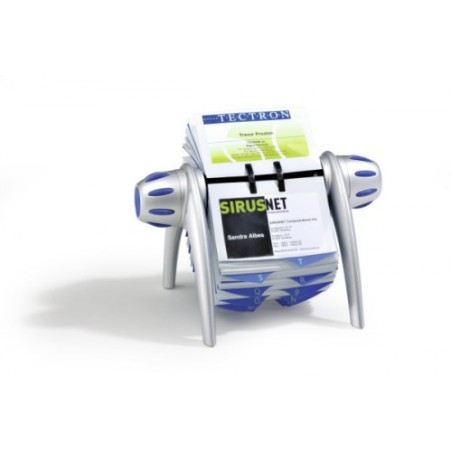 TARJETERO ROTATIVO VISIFIX FLIP VEGAS METÁLICO PLATEADO DURABLE 2417-23