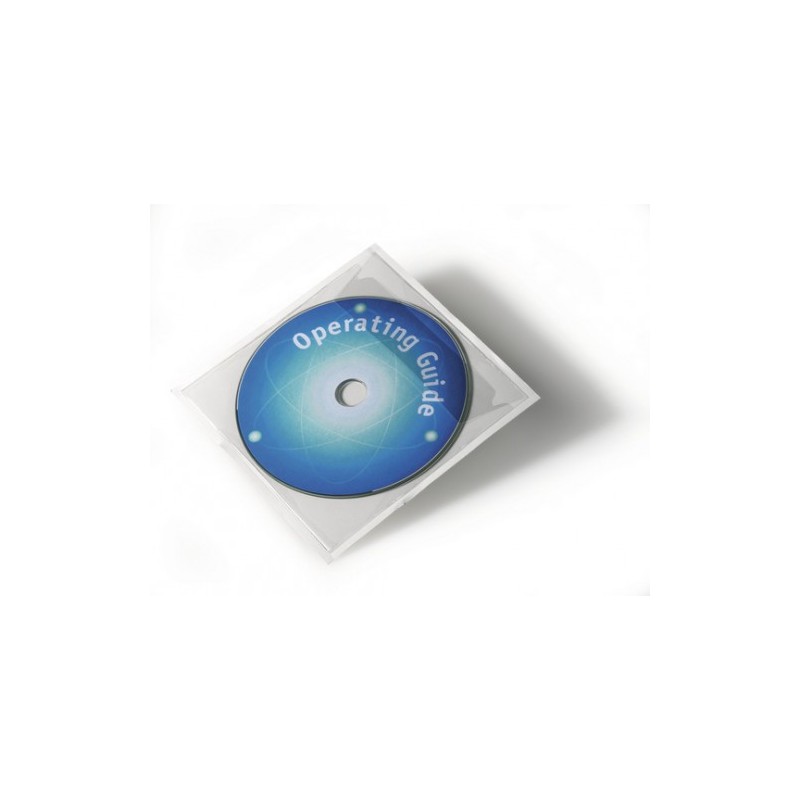 PACK 10 FUNDAS PARA CD/DVD ADHESIVAS DURABLE 8080