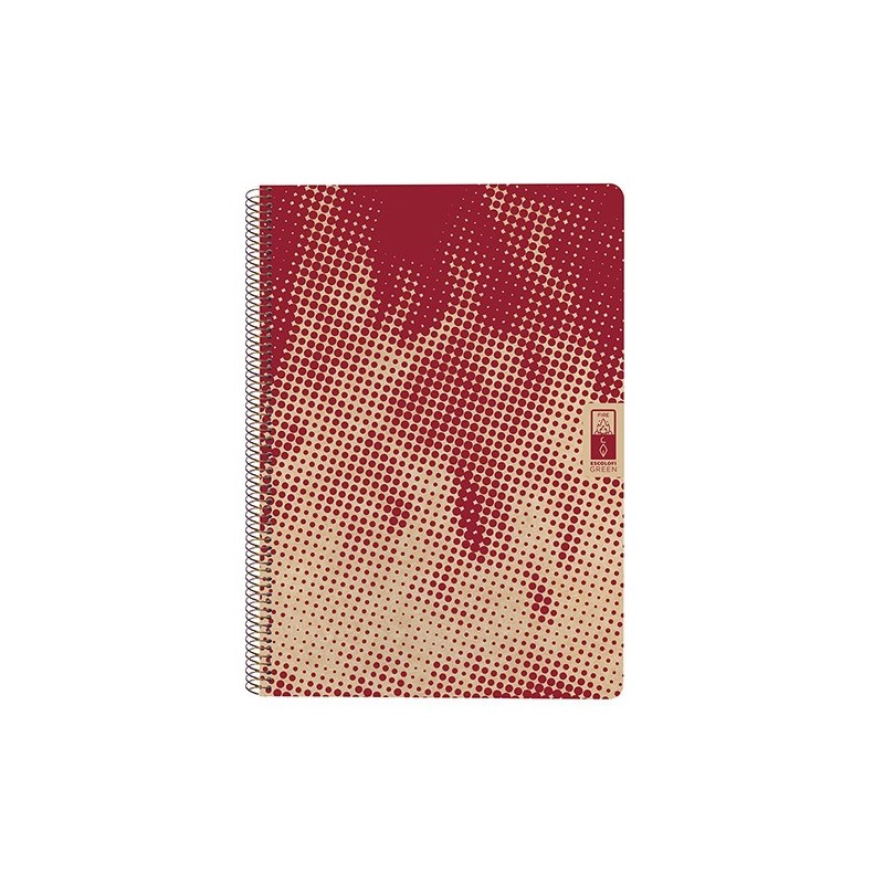 CUADERNO ESPIRAL DIN-A4 RECICLADO FSC 80 HOJAS 80G. CUADRÍCULA 5X5. 4 ELEMENTS - FIRE ESCOLOFI 130100200