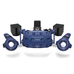 HTC VIVE Pro Eye Pantalla con montura para sujetar en la cabeza Negro, Azul