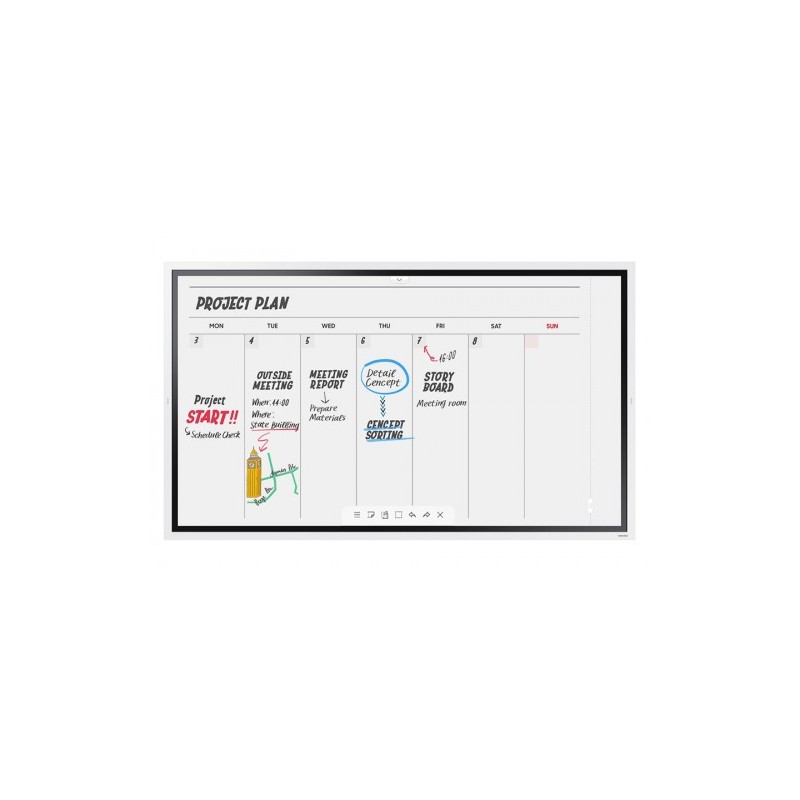 Samsung WM65R Pantalla plana para señalización digital 165,1 cm (65") LED 4K Ultra HD Blanco Pantalla táctil