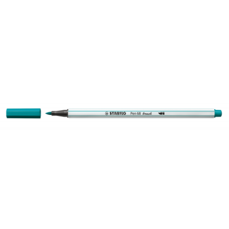 ROTULADOR PUNTA FIBRA PINCEL PEN 68 BRUSH TURQUESA STABILO 568/51
