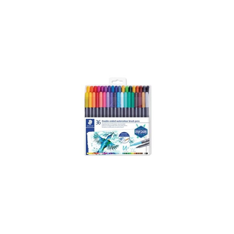 ESTUCHE DE PLÁSTICO CON 36 ROTULADORES, COLORES SURTIDOS STAEDTLER 3001 TB36