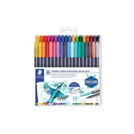 ESTUCHE DE PLÁSTICO CON 36 ROTULADORES, COLORES SURTIDOS STAEDTLER 3001 TB36