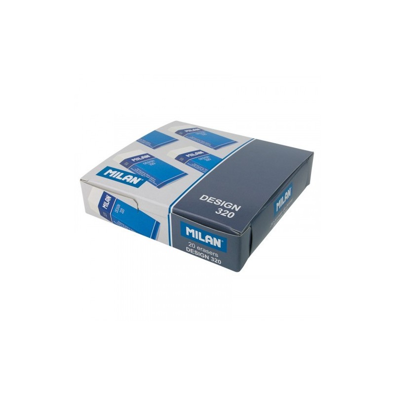 GOMA PARA OFICINA BLANCA CON FUNDA Y CELOFÁN MILAN CPM320