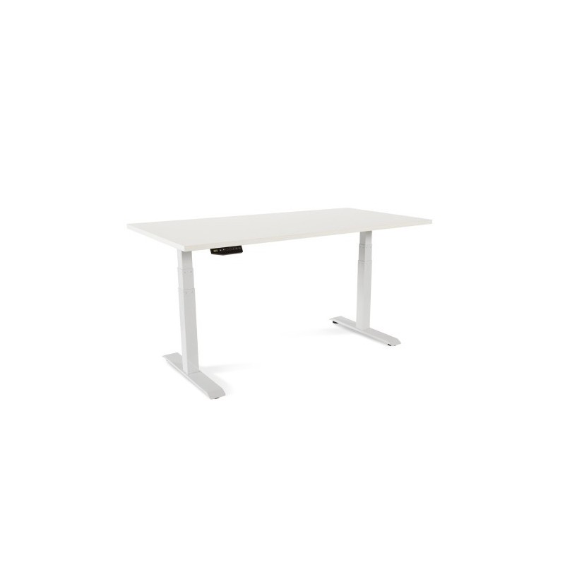 MESA 160CM REGULABLE EN ALTURA ELECTRICAMENTE. TABLERO COLOR BLANCO ROCADA 2002XCR04