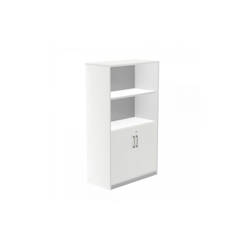 ARMARIO MEDIO CON PUERTAS BAJAS 156X90X45 ESTRUCTURA BLANCA/PUERTAS BLANCO ROCADA 1057AW04