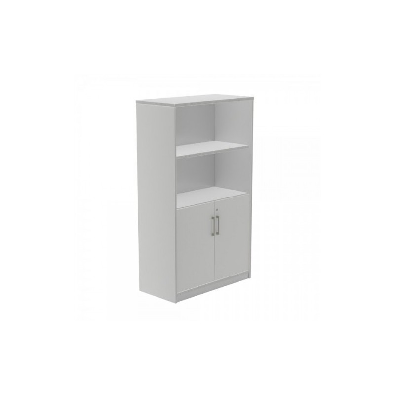 ARMARIO MEDIO CON PUERTAS BAJAS 156X90X45 ESTRUCTURA ALUMINIO/PUERTAS GRIS ROCADA 1057AB02