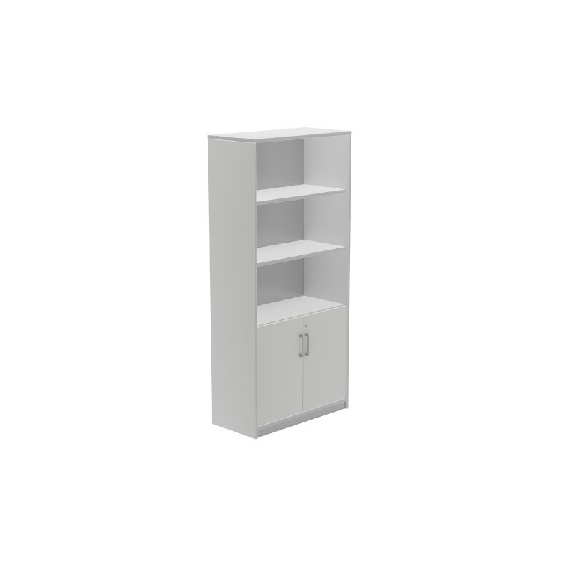 ARMARIO ALTO CON PUERTAS BAJAS 195X90X45 ESTRUCTURA ALUMINIO/PUERTAS GRIS ROCADA 1103AB02