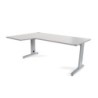 MESA DE OFICINA SERIE METAL FORMA L IZQUIERDA 180X120 GRIS / GRIS  ROCADA 2054AC02
