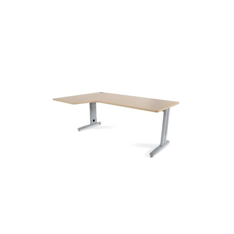 MESA DE OFICINA SERIE METAL FORMA L IZQUIERDA 180X120 GRIS / HAYA ROCADA 2054AC01