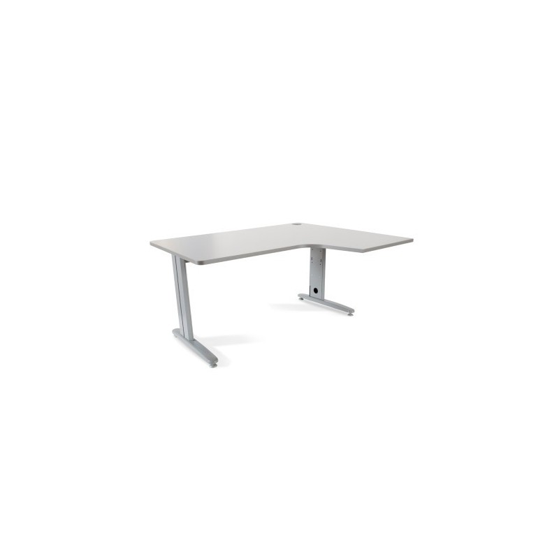 MESA DE OFICINA SERIE METAL FORMA L DERECHA 160X120 GRIS / GRIS ROCADA 2051AC02