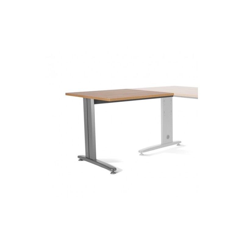 ALA PARA MESA DE OFICINA SERIE METAL 100X60 GRIS / ROBLE ROCADA 2102AC08