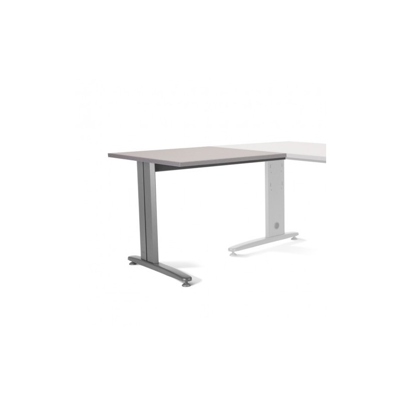 ALA PARA MESA DE OFICINA SERIE METAL 100X60 GRIS / GRIS ROCADA 2102AC02