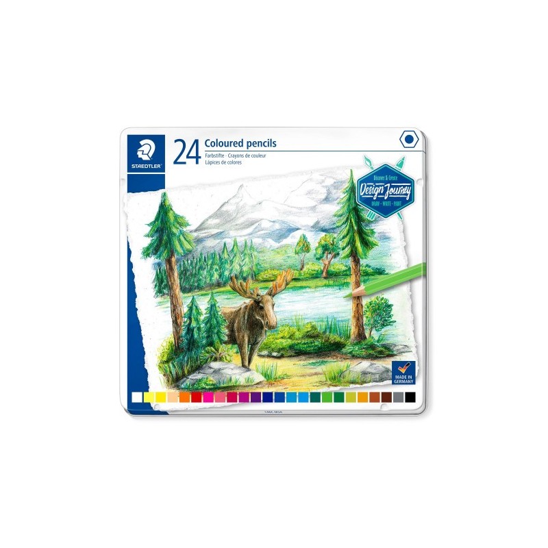 ESTUCHE METÁLICO CON 24 LÁPICES, COLORES SURTIDOS STAEDTLER 146C M24