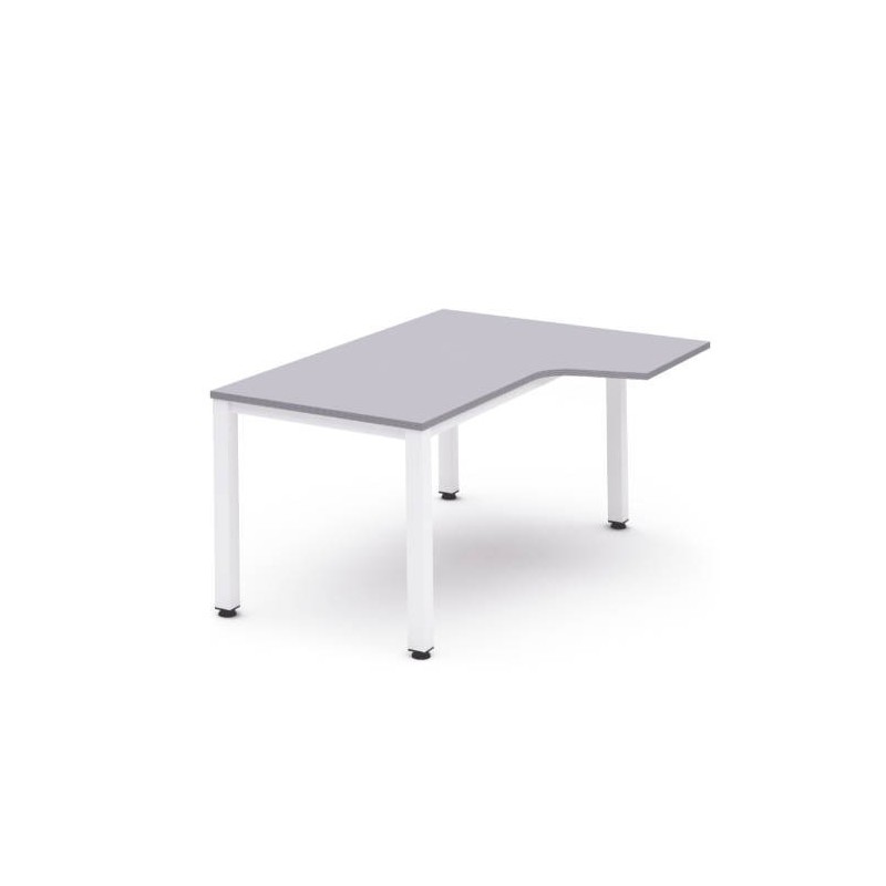 MESA DE OFICINA SERIE EXECUTIVE FORMA L DERECHA 180X120 BLANCO/GRIS ROCADA 2052AM02
