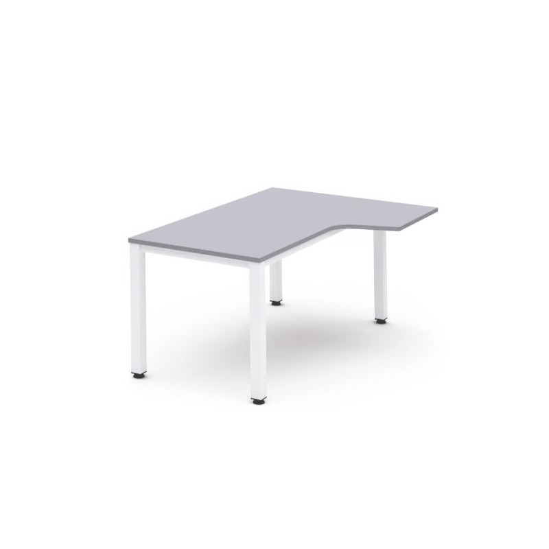 MESA DE OFICINA SERIE EXECUTIVE FORMA L DERECHA 160X120 BLANCO/GRIS ROCADA 2051AM02