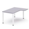 MESA DE OFICINA SERIE EXECUTIVE FORMA L DERECHA 160X120 BLANCO/GRIS ROCADA 2051AM02