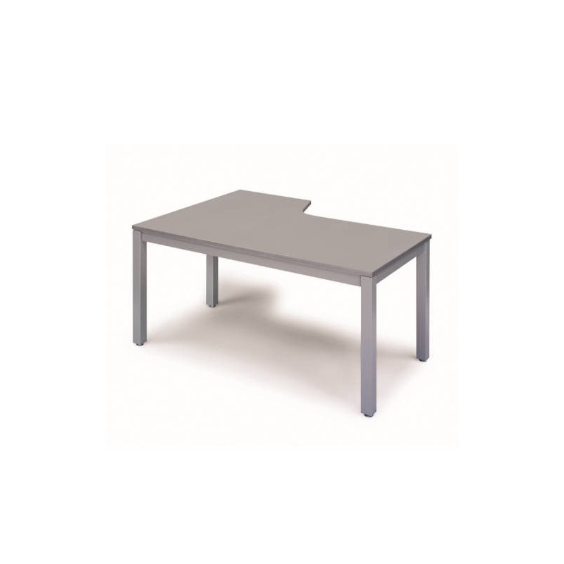 MESA DE OFICINA SERIE EXECUTIVE FORMA L DERECHA 160X120 GRIS / GRIS ROCADA 2051AD02