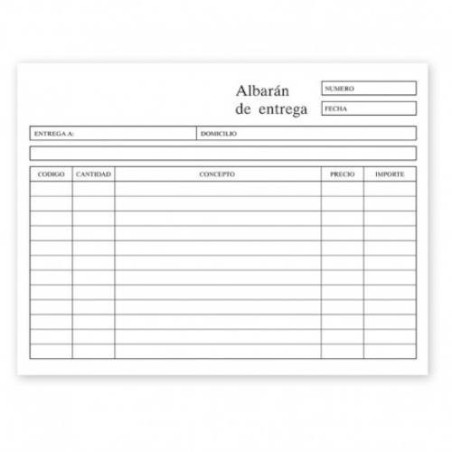 TALONARIO ALBARANES 1/8 APAISADO CASTELLANO TRIPLICADO (71803/A) INGRAF 350238