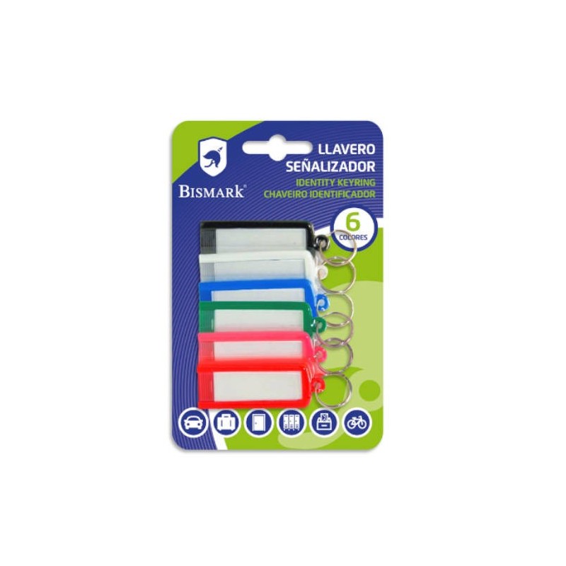BLISTER 6 LLAVEROS SEÑALIZADORES BISMARK 317818