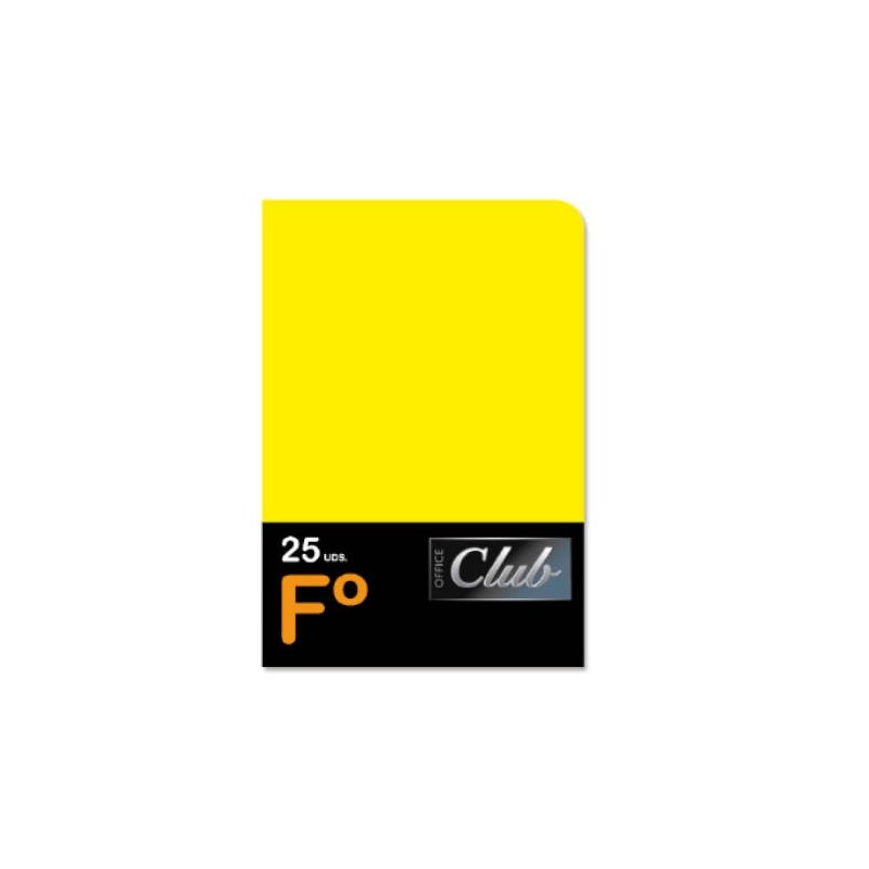 PACK 25 UNIDADES SUBCARPETA FORMATO FOLIO AMARILLO OFFICE CLUB 318196
