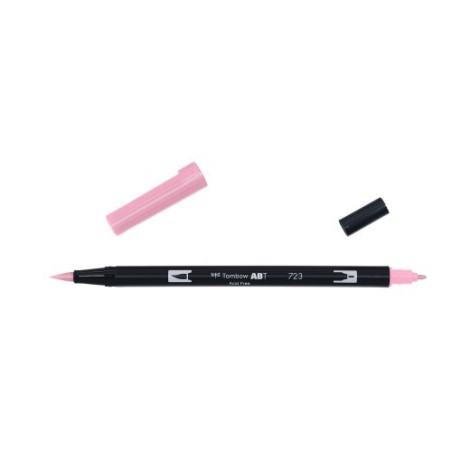 ROTULADOR DOBLE PUNTA PINCEL COLOR PINK TOMBOW ABT-723