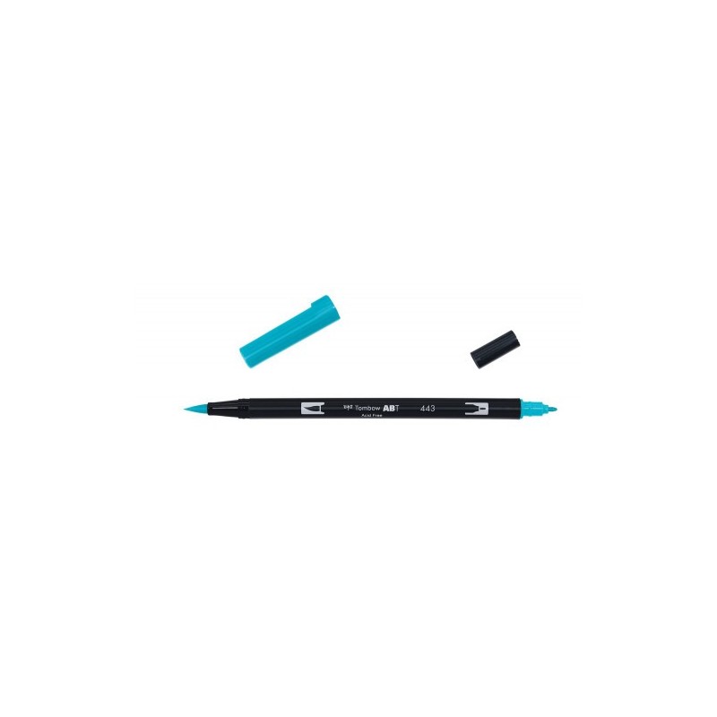 ROTULADOR DOBLE PUNTA PINCEL COLOR TURQUOISE TOMBOW ABT-443