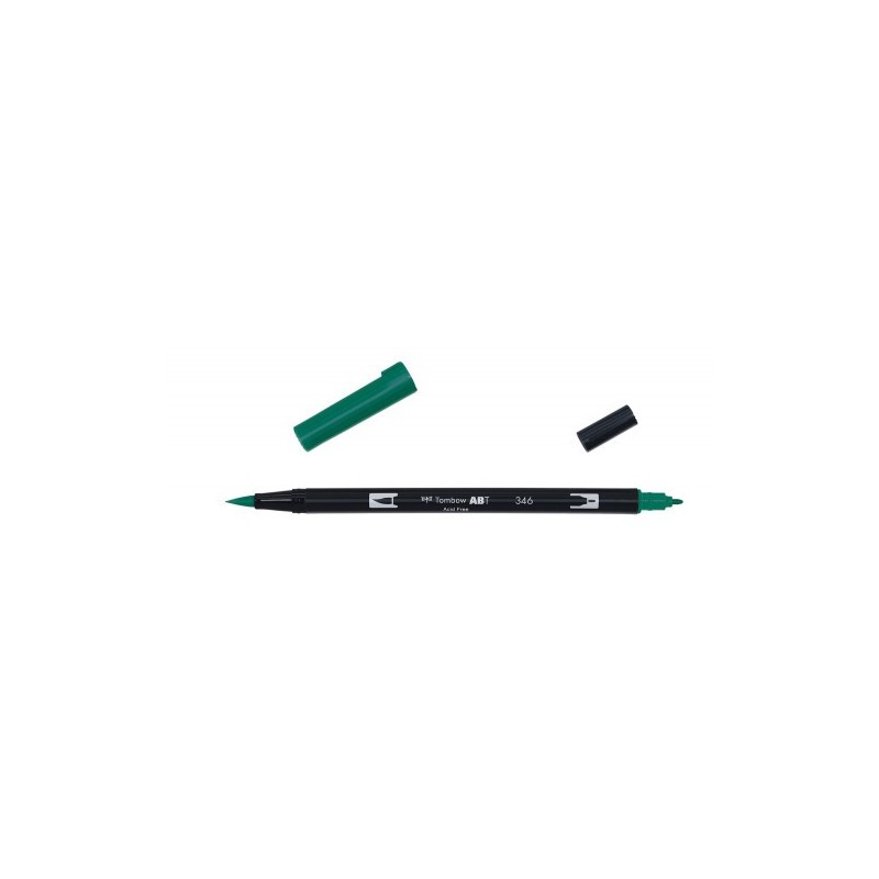 ROTULADOR DOBLE PUNTA PINCEL COLOR SEA GREEN TOMBOW ABT-346