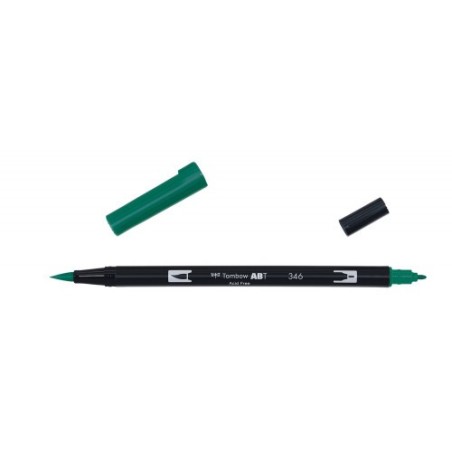 ROTULADOR DOBLE PUNTA PINCEL COLOR SEA GREEN TOMBOW ABT-346