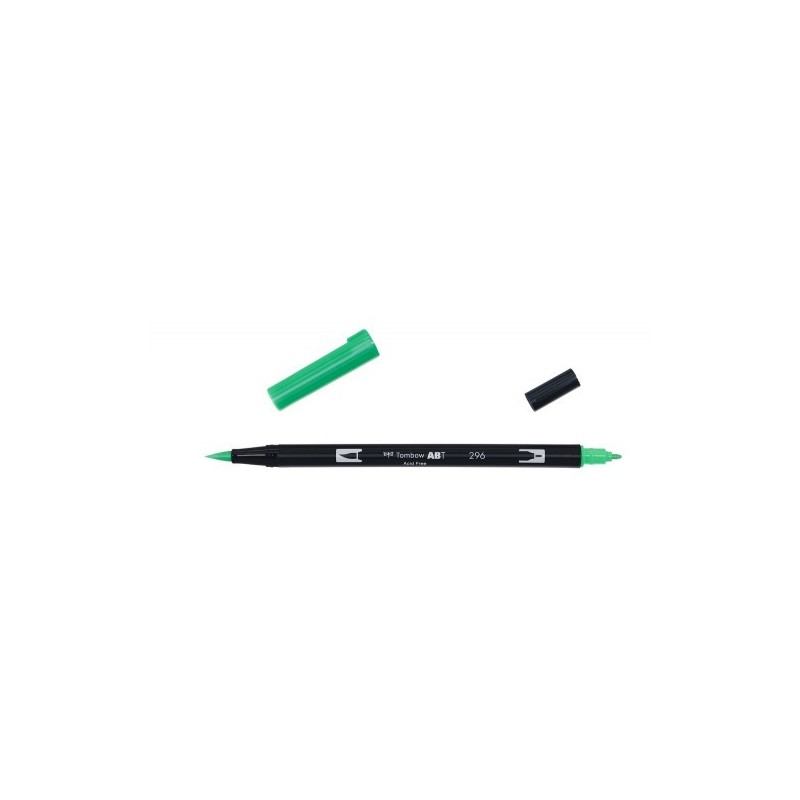 ROTULADOR DOBLE PUNTA PINCEL COLOR GREEN TOMBOW ABT-296