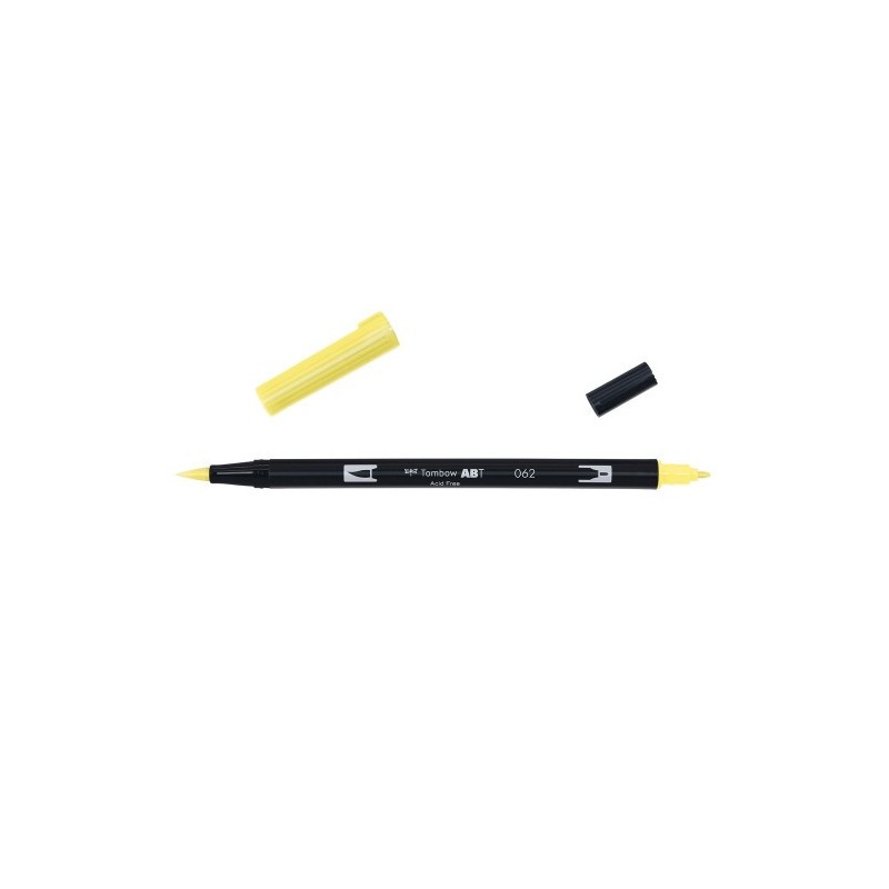 ROTULADOR DOBLE PUNTA PINCEL COLOR PALE YELLOW TOMBOW ABT-062