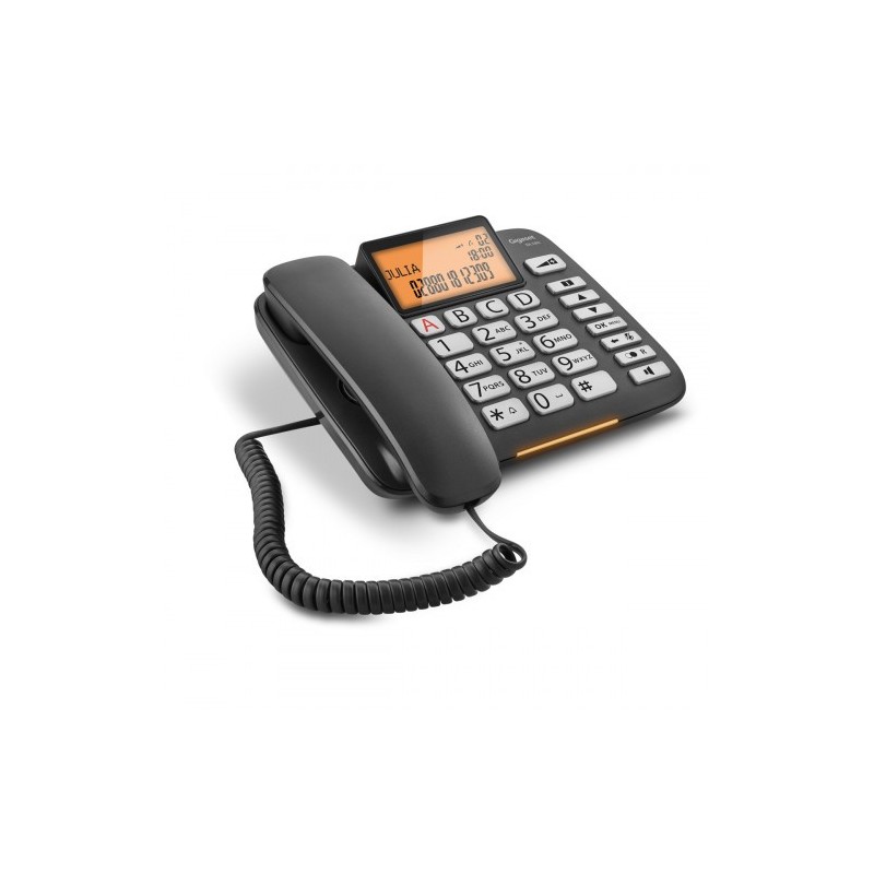 Gigaset DL 580 teléfono Teléfono analógico Negro Identificador de llamadas