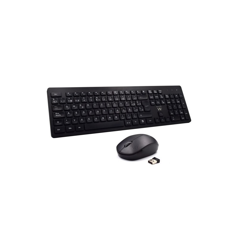 Ewent EW3256 teclado RF inalámbrico QWERTY Español Negro