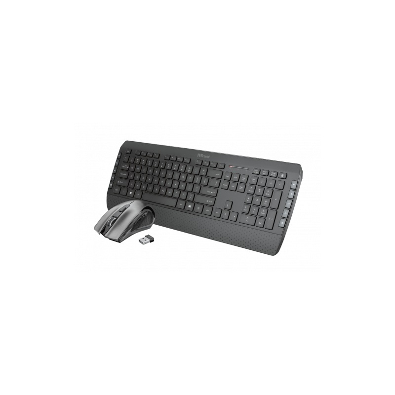 Trust Tecla-2 teclado RF inalámbrico QWERTY Español Negro