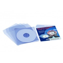 CAJA 100 FUNDAS PVC CRISTAL CD/DVD 125x125MM + SOLAPA IBERPLAS 479D100