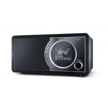 Sharp DR-450 radio Personal Digital Negro, Acero inoxidable
