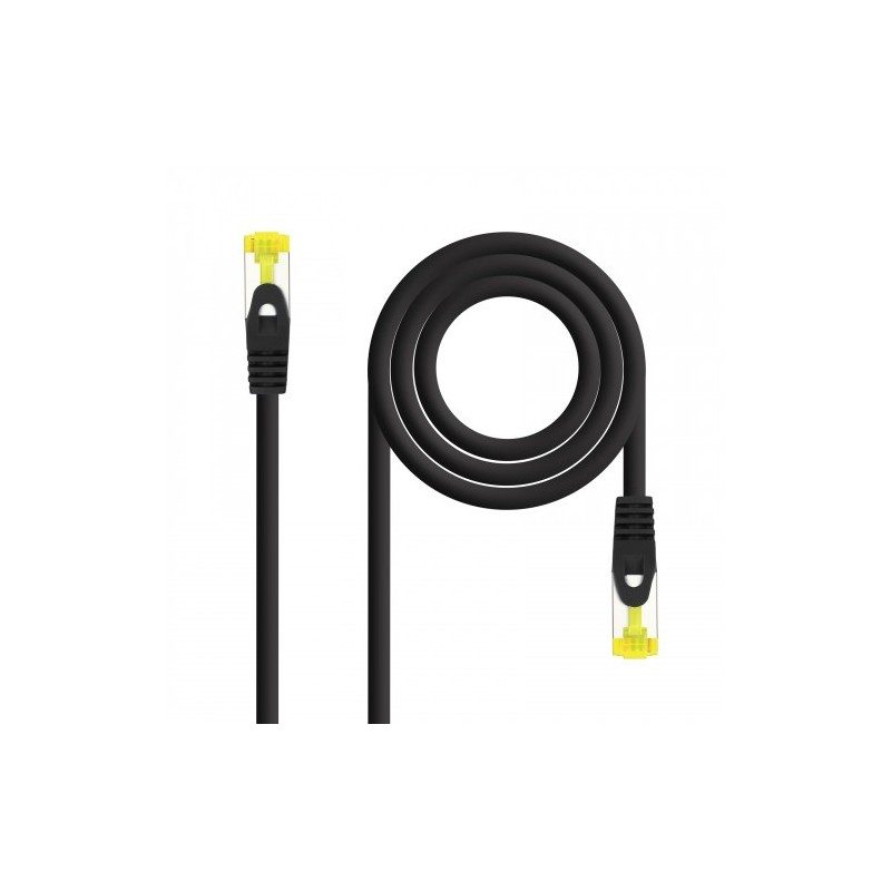 Nanocable Cable de red latiguillo RJ45 LSZH Cat.6A SFTP AWG26, Negro, 1.0 m