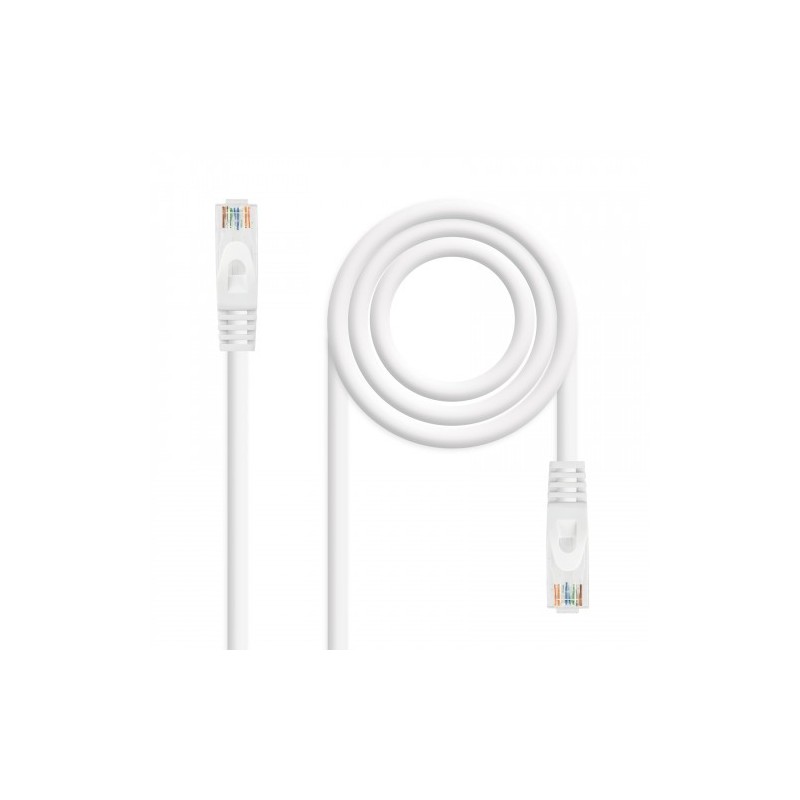 Nanocable Cable de red latiguillo RJ45 LSZH Cat.6A UTP AWG24, Blanco, 1.0m