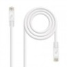 Nanocable Cable de red latiguillo RJ45 LSZH Cat.6A UTP AWG24, Blanco, 1.0m