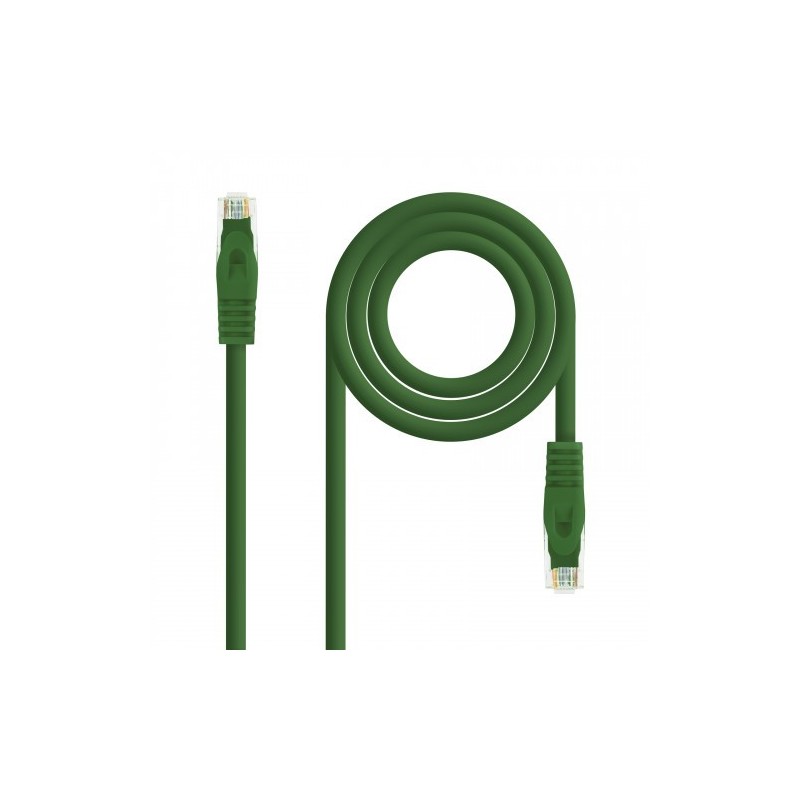 Nanocable Cable de red latiguillo RJ45 LSZH Cat.6A UTP AWG24, Verde, 1.0m
