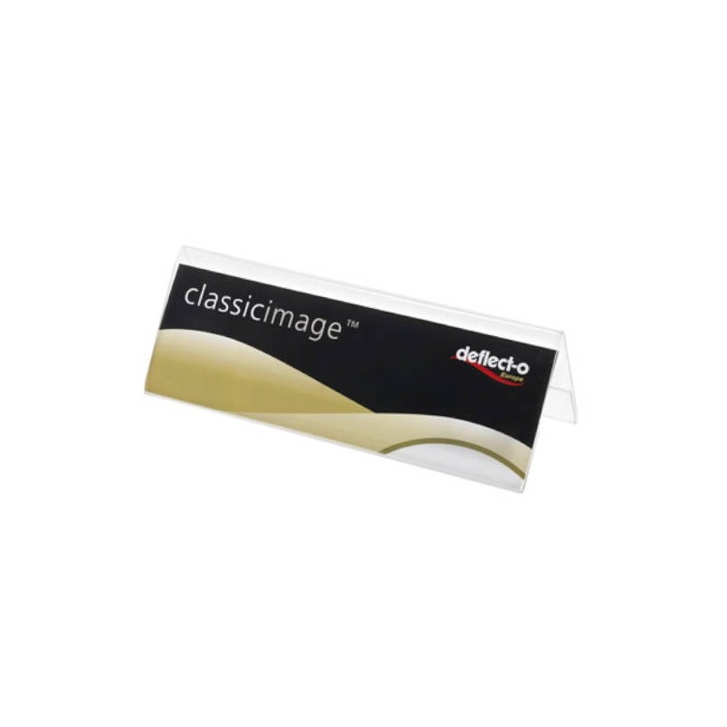 PORTANOMBRES DE SOBREMESA 21X8 CM. TRANSPARENTE DEFLECTO 48701