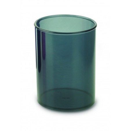 CUBILETE DE PLASTICO 78 MM. DIAMETRO X 100 MM. ALTO TRANSPARENTE NEGRO FAIBO 205-59