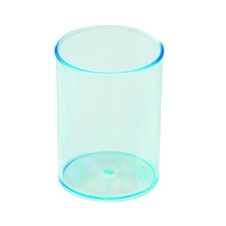 CUBILETE DE PLASTICO 78 MM. DIAMETRO X 100 MM. ALTO TRANSPARENTE AZUL FAIBO 205-22