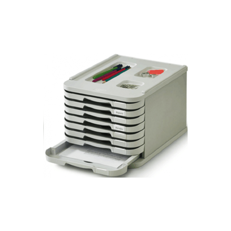 MODULO DE 8 CAJONES POLIESTIRENO GRIS FAIBO 1008-08