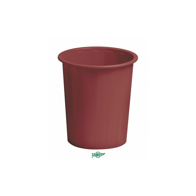 PAPELERA CERRADA DE PLÁSTICO 14 L. COLOR BURDEOS FAIBO 305-13