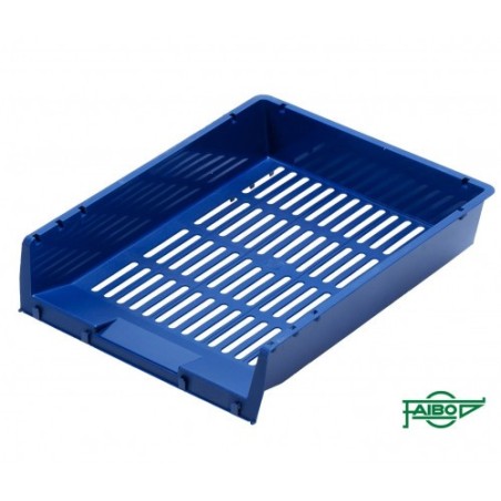 BANDEJA APILABLE DE PLASTICO 340X275X65 MM. COLOR AZUL FAIBO 90-07