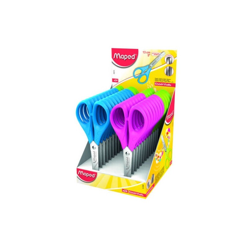 EXPOSITOR DE TIJERAS ESSENTIALS 24 UNIDADES DE 13 CM MAPED 464212