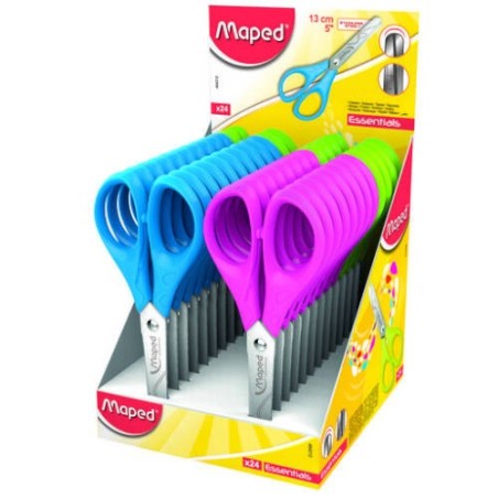 EXPOSITOR DE TIJERAS ESSENTIALS 24 UNIDADES DE 13 CM MAPED 464212